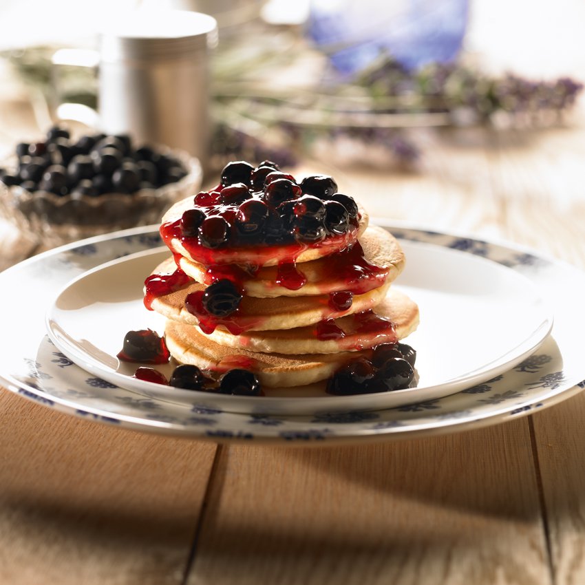 Blueberry drop pancakes as taught on our Certificate Course