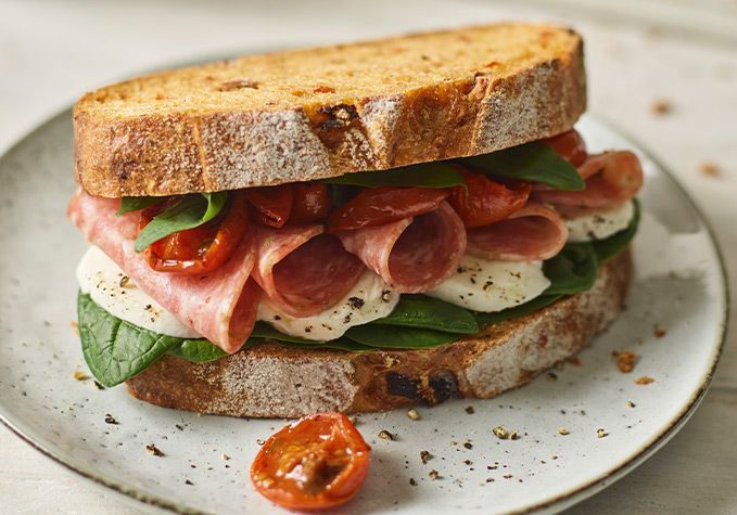 Bettys Yorkshire Salami, Mozzarella & Roasted Tomato Sandwich