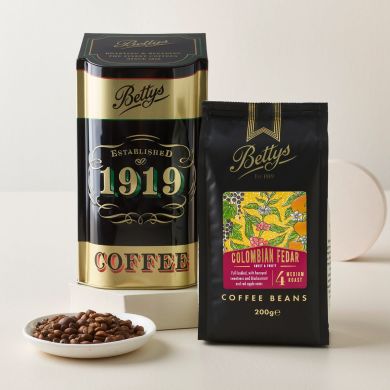 Bettys Colombian Coffee Beans & Caddy 200g