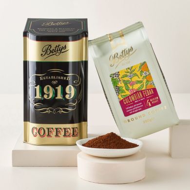 Bettys Colombian Ground Coffee & Caddy 200g