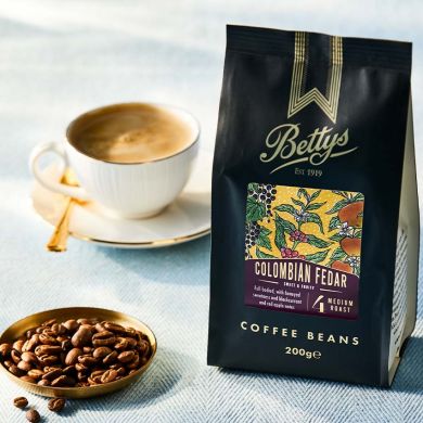 Bettys Single Origin Colombian Fedar Coffee Beans 200g