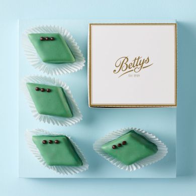 Dark Chocolate & Lime Fondant Fancies (Box of 4)