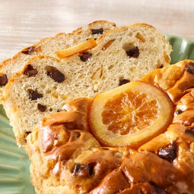 Large Chocolate & Orange Hot Cross Bun