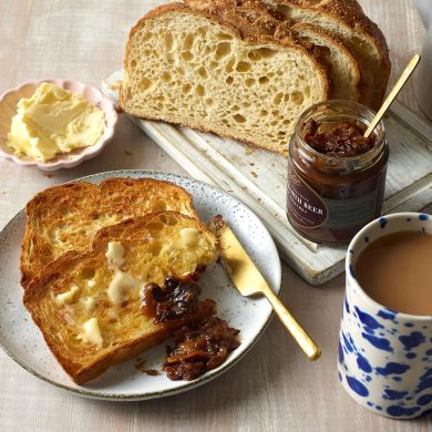 Large Yorkshire Rarebit Hot Cross Bun