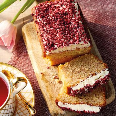 Raspberry & Vanilla  Loaf Cake 