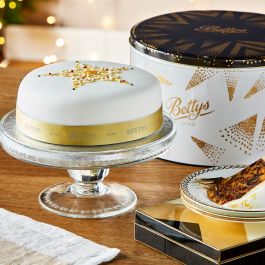 Soft Iced Star Christmas Cake In A Bettys Cake Tin