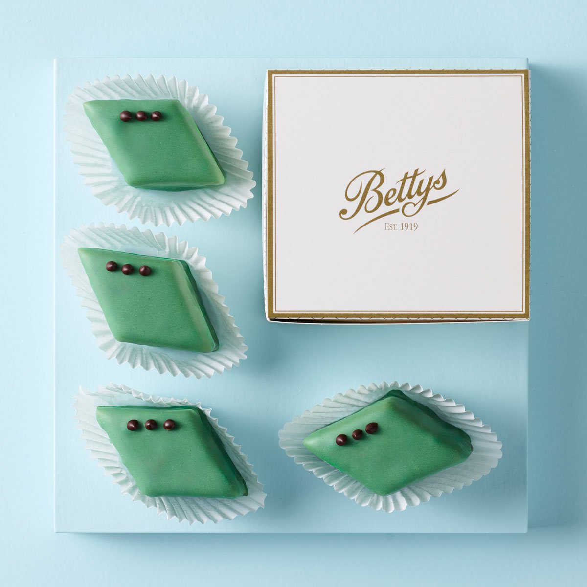 Lemon & Blueberry Fondant Fancies (Box of 4)