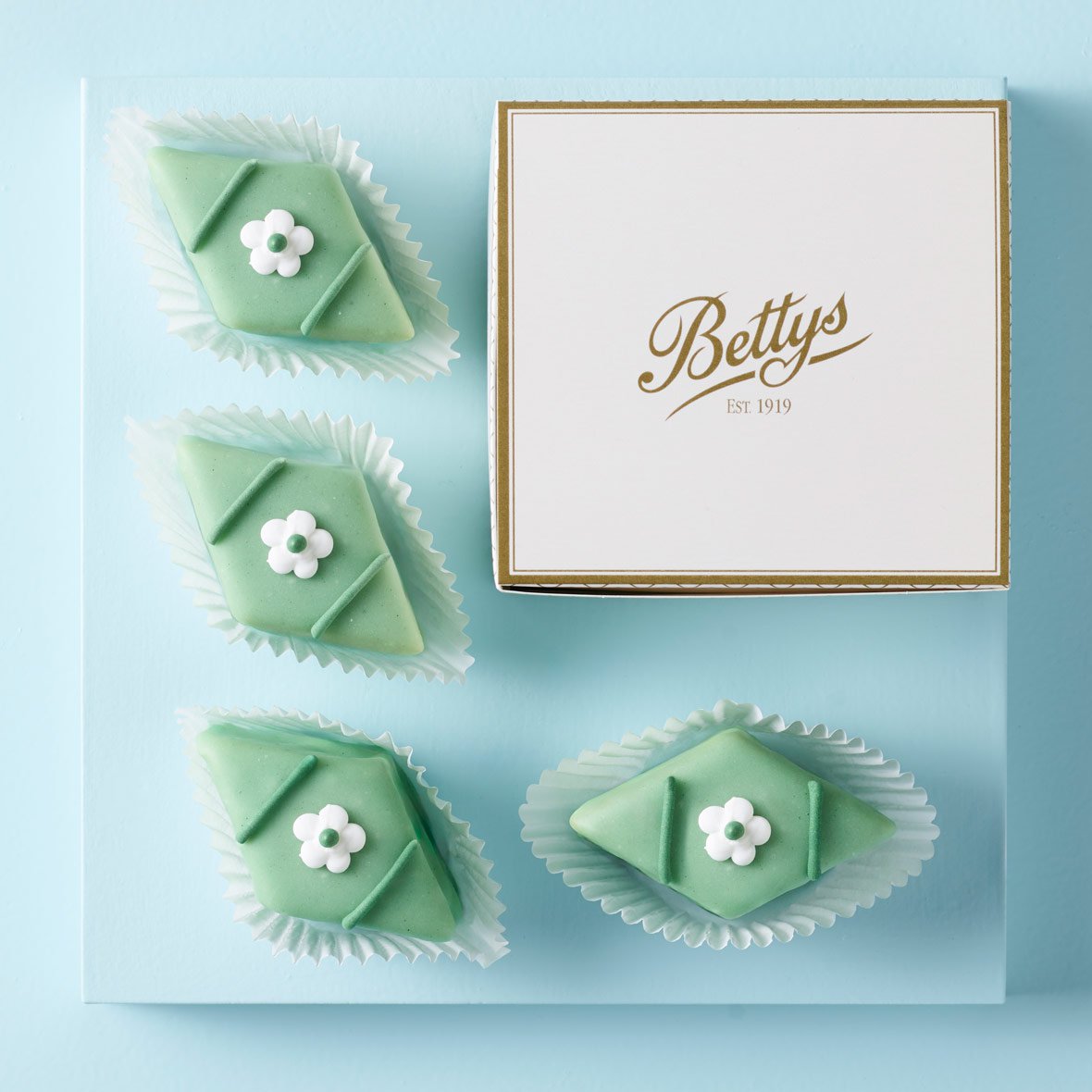 Raspberry and White Chocolate Fondant Fancies
